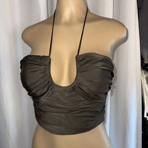 Elegant Black Halter Top